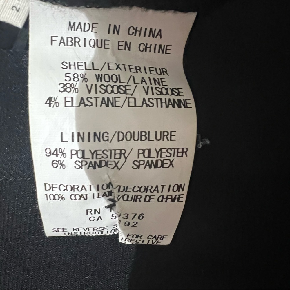 Helmut Lang wool slim fit mid rise black dress pants size 2 excellent condition - Picture 12 of 13